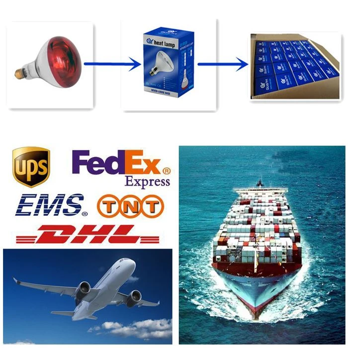 Transport of red light therapy bulb Transport of red light therapy bulb