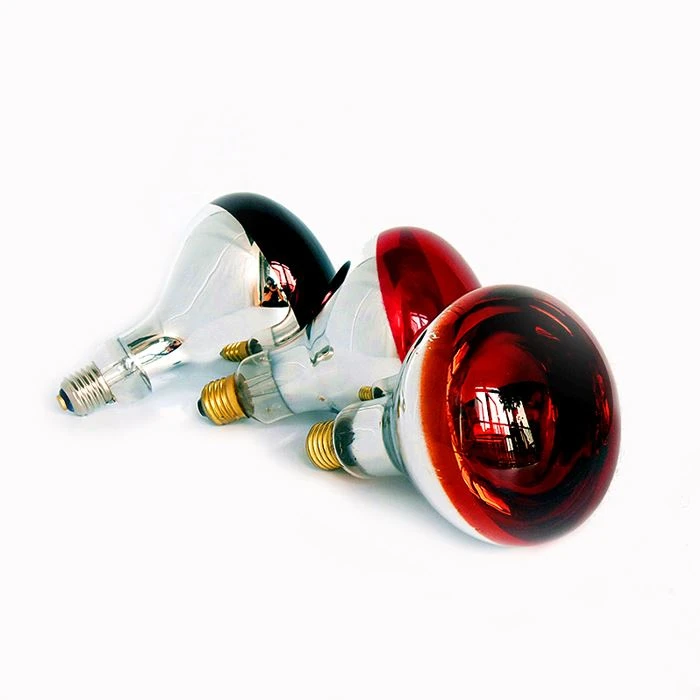 details of red heat lamp bulbs f